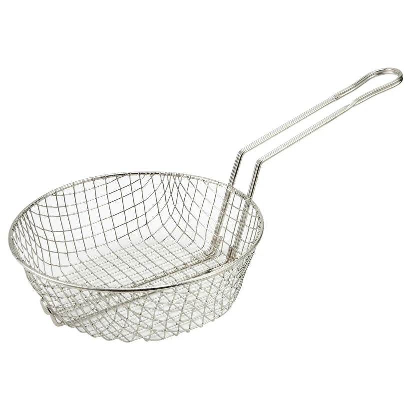 WINCO - Cesta Culinaria de Malla Gruesa en Acero Inoxidable - 25.4 cm (10