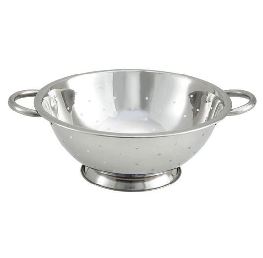 WINCO - Colador Escurridor de Acero Inoxidable 5 Qt con Asas Laterales / COD-5