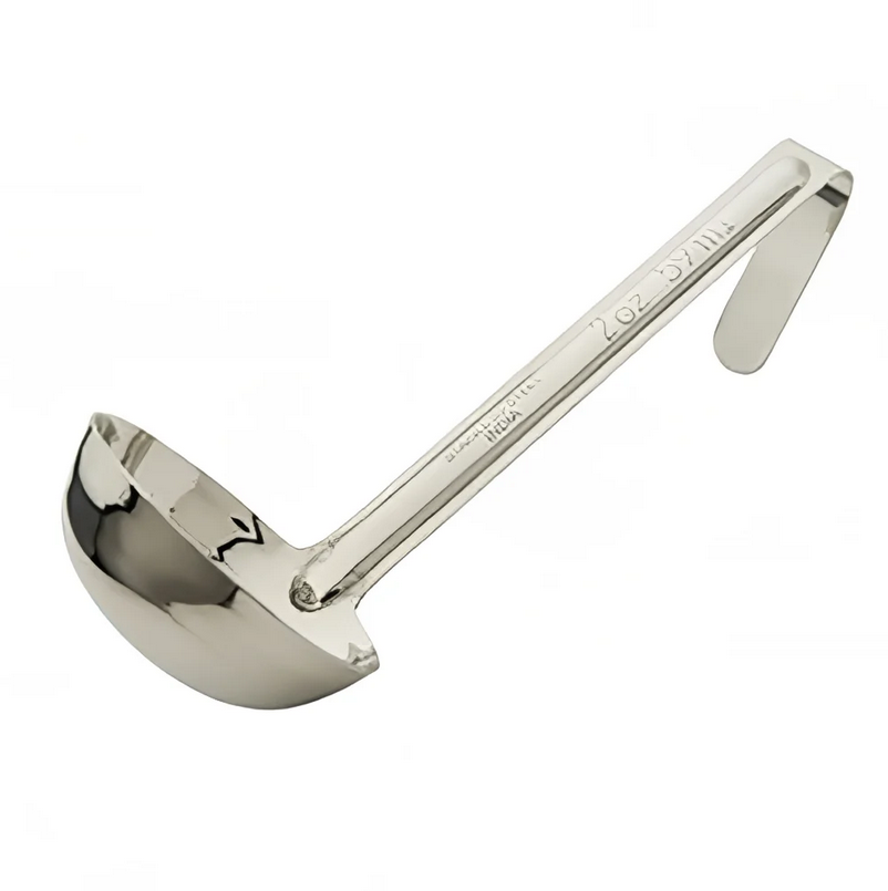 WINCO - Cucharón Profesional LDI Series 2 oz (60 ml) Acero Inoxidable con Gancho | LDI-20SH