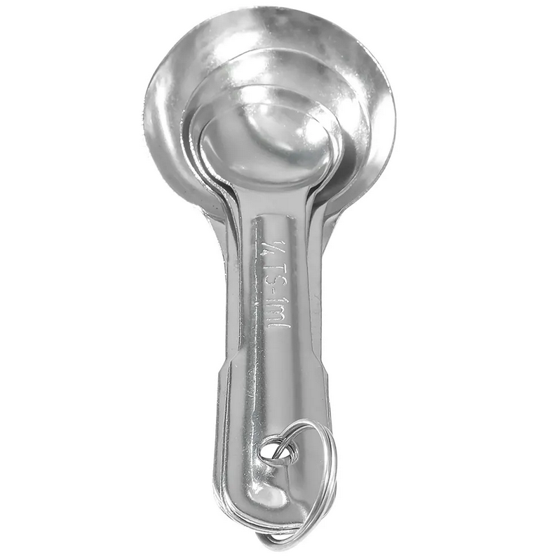 WINCO - Juego Profesional de Cucharas Medidoras de Acero Inoxidable 4 Piezas | MSP-4P