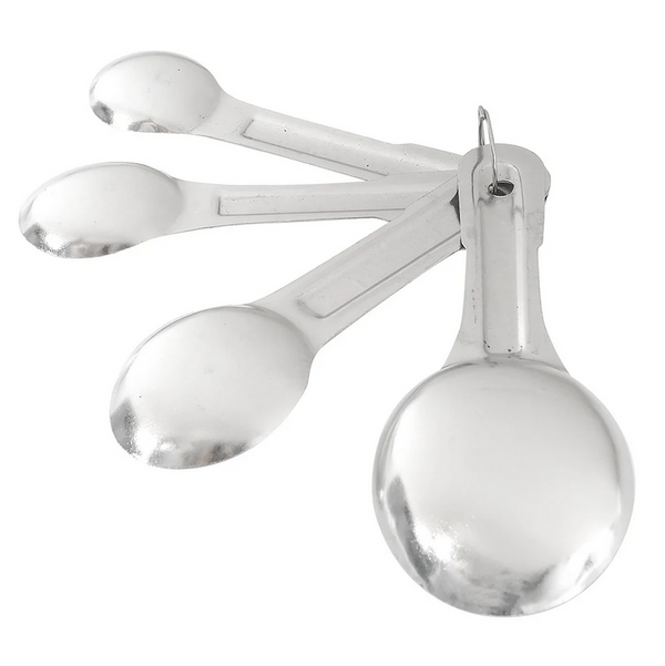 WINCO - Juego Profesional de Cucharas Medidoras de Acero Inoxidable 4 Piezas | MSP-4P