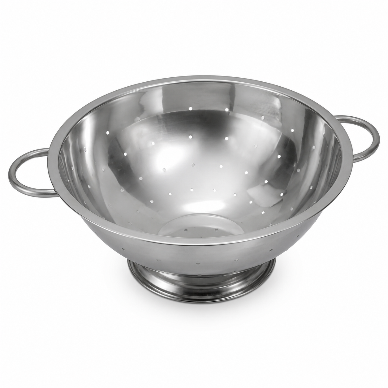 WINCO - Colador Escurridor de Acero Inoxidable 14 Qt con Base y Asas Laterales - 42 CM / COD-14