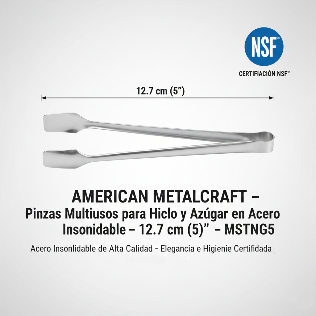 AMERICAN METALCRAFT - Pinzas Multiusos para Hielo y Azúcar en Acero Inoxidable - 12.7 cm (5