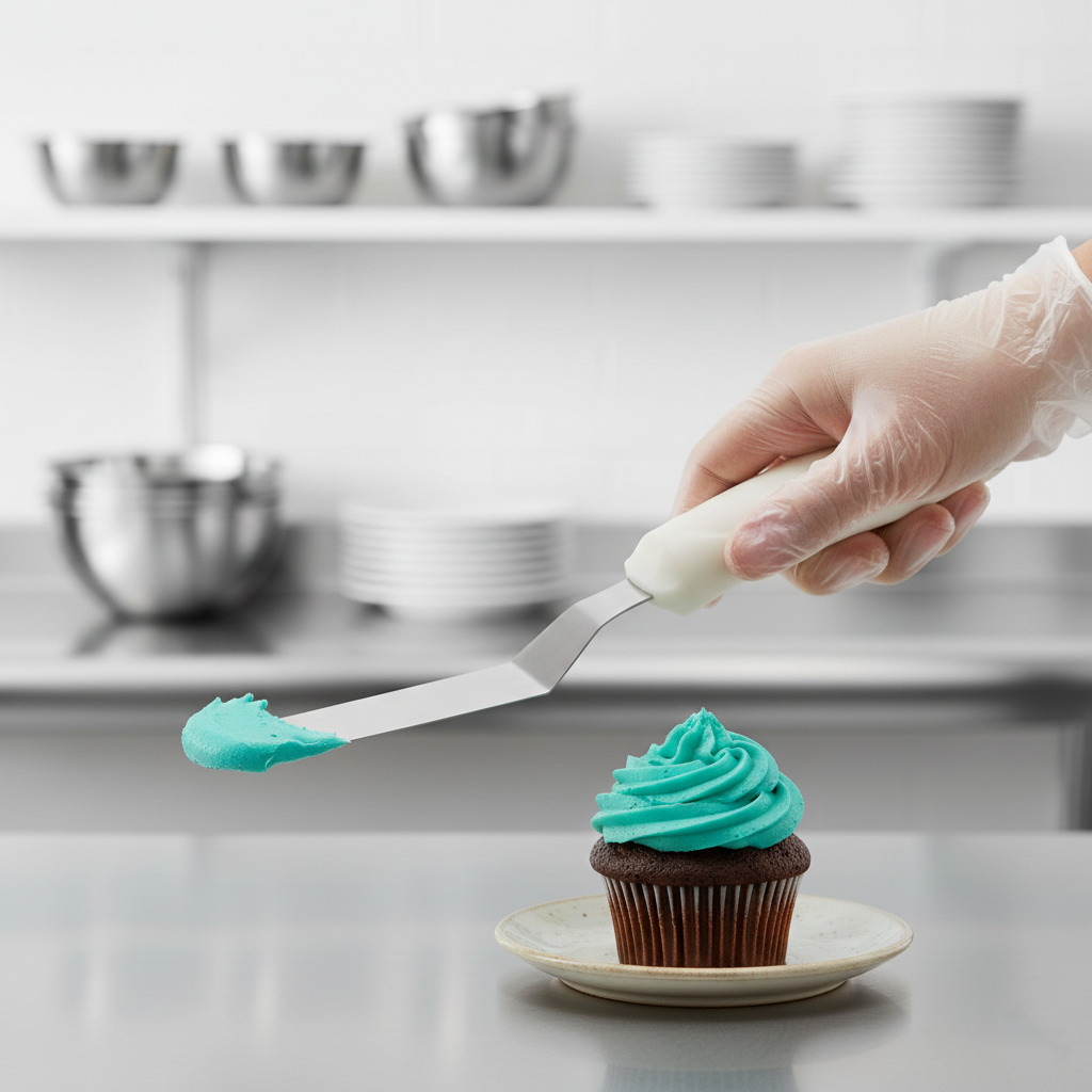 WINCO - Espátula Acodada para Repostería - 8.89 cm (3 1/2