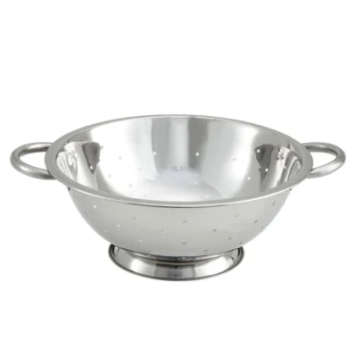 Escurridor / Colador Profesional Winco COD-5 de Acero Inoxidable (5 Litros / 12") / (Aprox. 30.5 cm)