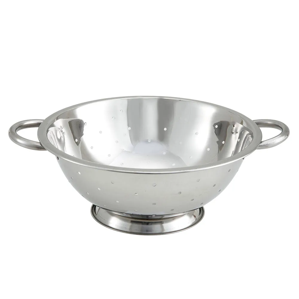 Escurridor / Colador Profesional Winco COD-5 de Acero Inoxidable (5 Litros / 12") / (Aprox. 30.5 cm)