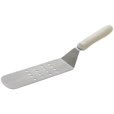8eba252bf751bb3e991c0592c4f1f09e28d19ec4 Espátula Volteadora Perforada Winco TWP-91 de Acero Inoxidable (8 1/4" x 2 7/8") / (Aprox. 21 cm x 7.3 cm)