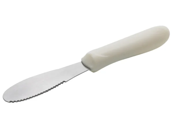Cuchillo Untador de Sándwiches Winco TWP-31 de Acero Inoxidable con Borde Dentado (3 5/8") / (Aprox. 9.2 cm)