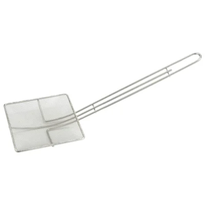 c84243660961d3b24f8d9a3bc91ba491ddabec04 Espumadera Cuadrada de Malla Fina Winco SCF-6S de 6 3/4" x 6 3/4" (Mango de 20") / (Aprox. 17.1 cm x 17.1 cm)
